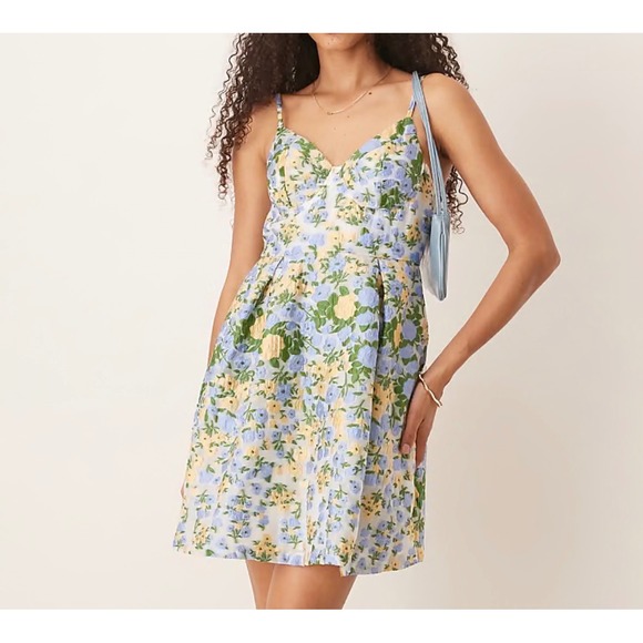 DREAM Sister Jane Dresses & Skirts - DREAM Sister Jane Floral Marigold Jacquard Mini Dress sz L yellow multi boho